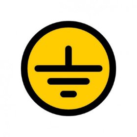 Знак Заземление (пленка 100х100 мм)