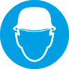 Знак M02 Работать в защитной каске пленка Jessup